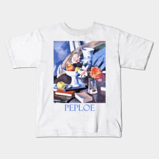 Still Life, Roses and Books (1920) by Samuel John Peploe Kids T-Shirt